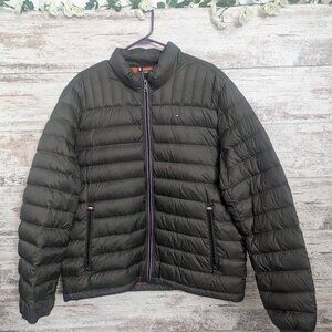 Tommy Hilfiger Men’s Packable Down Puffer Jacket XL Olive Green